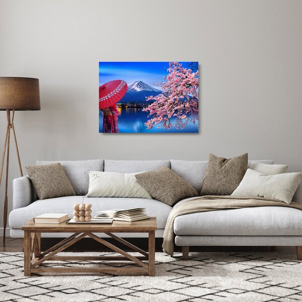 Staklena slika - Pogled na vrh, Japan (70x50 cm)