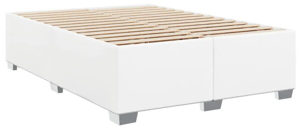 Boxspring - Krevet s oprugama i madracem bijeli 140x200 cm od umjetne kože - Bijela 140 x 200 cm Bijela 140 x 200 cm