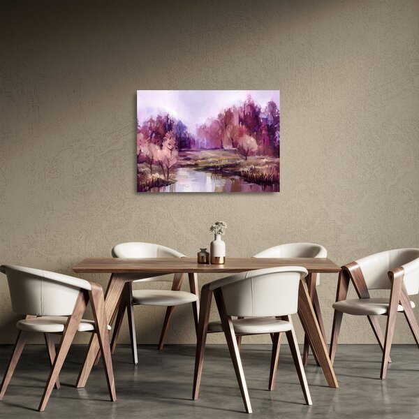 Staklena slika - Jesenski pejzaž (70x50 cm)