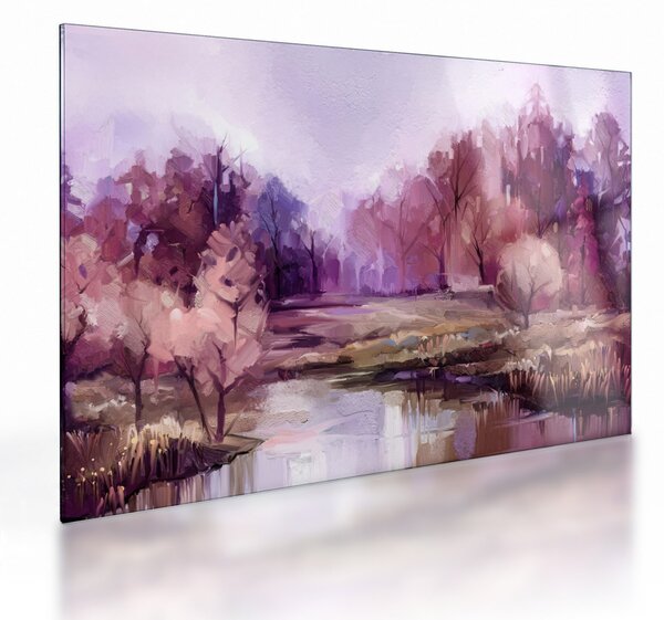 Staklena slika - Jesenski pejzaž (70x50 cm)