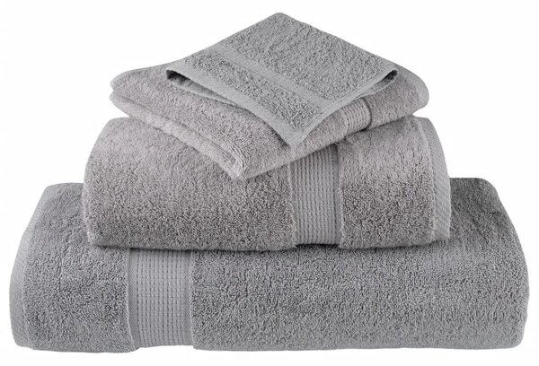 8-dijelni vrhunski set ručnika SOLUND sivi 600 gsm - Siva 1 Siva