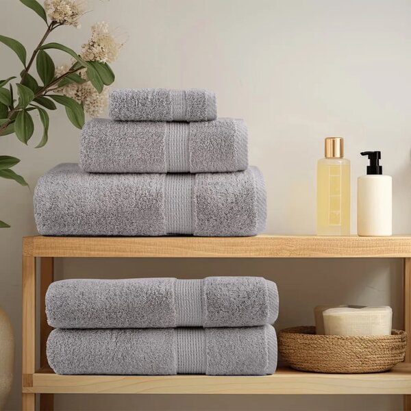 8-dijelni vrhunski set ručnika SOLUND sivi 600 gsm - Siva 1 Siva