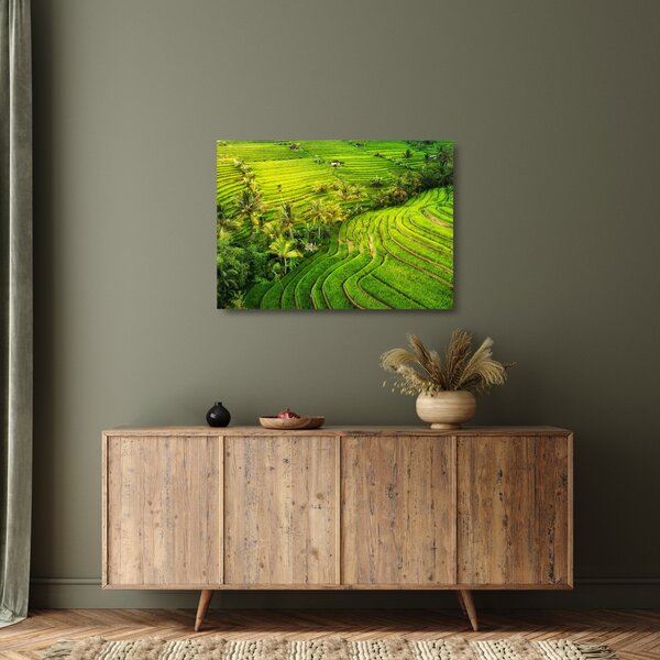 Staklena slika - Rižine terase (70x50 cm)