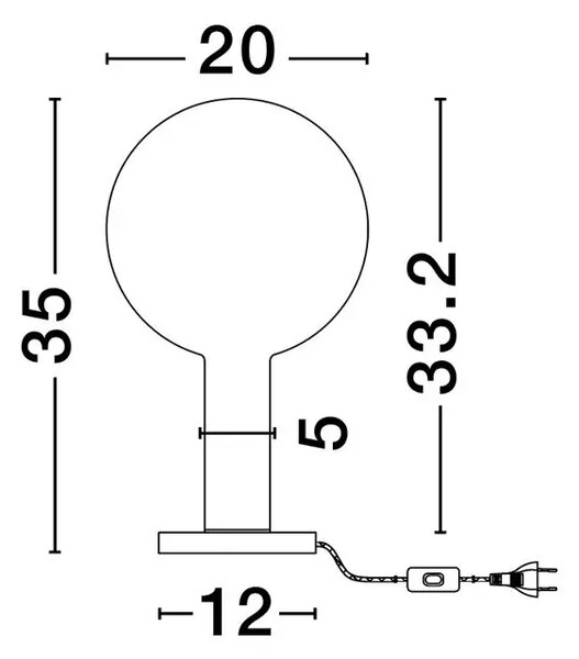 NOSTOS STOLNA LAMPA LED/3000K/3W/341Lm/ZLATNA & BIJELA NL9009103