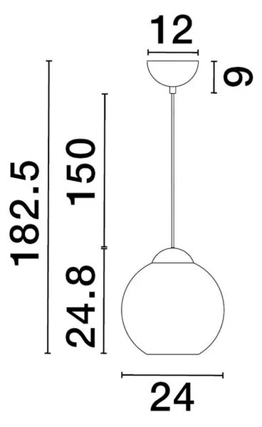 MIDORI VISILICA E27 /IP20/MATT CRNA NL9009242