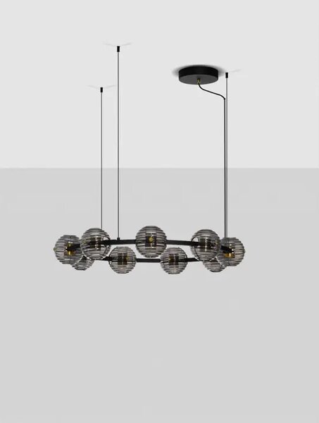 LAS VISILICA LED/3000K/91W/7751Lm/CRNA & ZLATNA & SIVA NL9009136