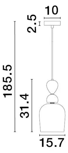 MURANO VISILICA E14 /IP20/RAZNOBOJNA NL9009234