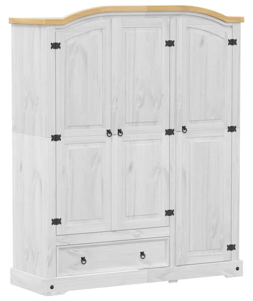 Ormar Corona 151 5 x 52 x 186 cm od masivne borovine - Bijela 1 1 Bijela