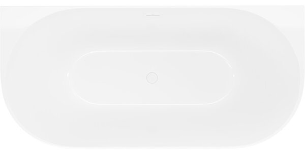 Mexen Oval Slim samostojeća zidna kada 170 x 80 cm, bijela, bijeli preljev - 52661708000-20