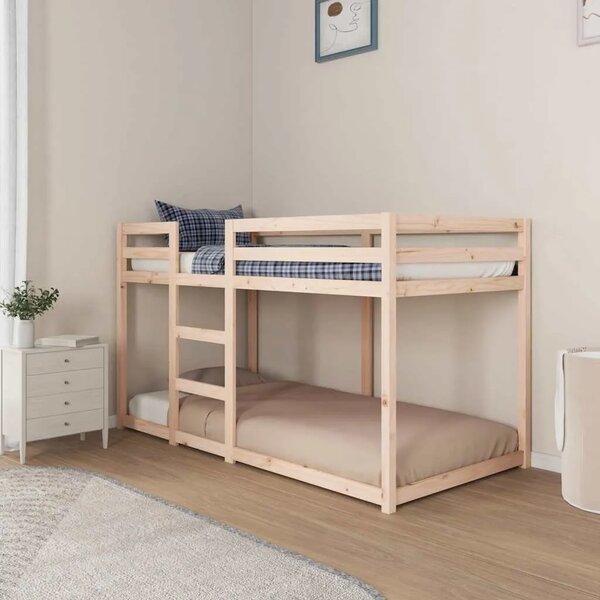Krevet na kat 90 x 190 cm od masivne borovine - Prirodna 90 x 190 cm Prirodna 90 x 190 cm