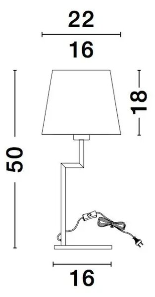SAVONA STOLNA LAMPA E27 IP20/BIJELA & CRNA NL9919152