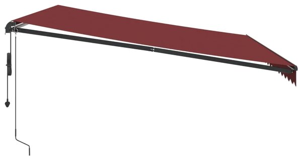 Tenda na automatsko uvlačenje s LED svjetlima bordo 450x350 cm - Tamno crvena 450 x 350 cm 1 Tamno crvena