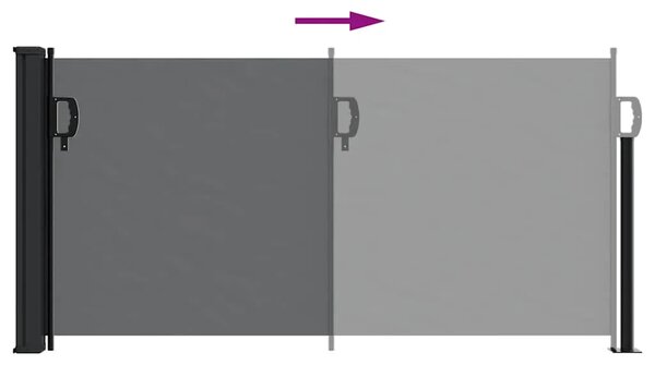 Bočna tenda na uvlačenje crna 100 x 500 cm - Crna 100 x 500 cm 1 Crna
