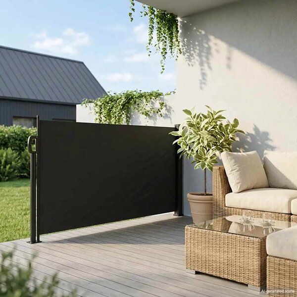 Bočna tenda na uvlačenje crna 100 x 500 cm - Crna 100 x 500 cm 1 Crna