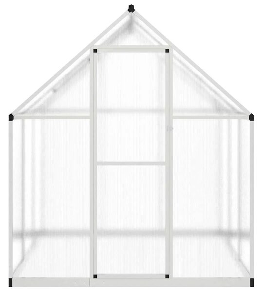 Staklenik s okvirom srebrni 169 x 169 x 195 cm aluminijski - Srebrno 169 x 169 x 195 cm 1 Srebrno