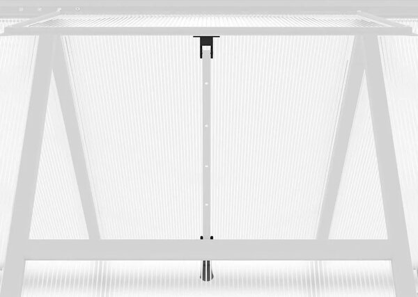 Staklenik s okvirom srebrni 169 x 169 x 195 cm aluminijski - Srebrno 169 x 169 x 195 cm 1 Srebrno