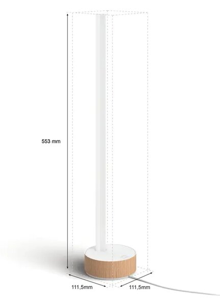 GRADIENT SIGNE PHILIPS HUE pametna LED svjetiljka TABLE hrast 8719514433465