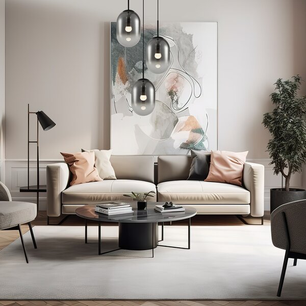 ALIAS BLACK viseća lampa 3xE14 krug