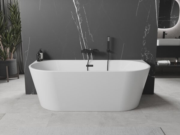 Mexen Oval slobodno stojeća ovalna kada 180 x 80 cm, bijela, crni preljev - 52671808000-70