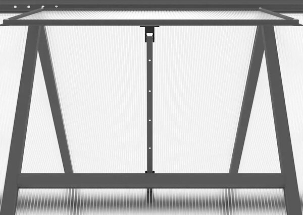 Staklenik s okvirom antracit 224 x 169 x 195 cm aluminijski - Antracit 224 x 169 x 195 cm 1 Antracit
