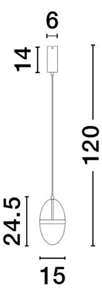 EGNA VISILICA LED /3000K/20W/2151lm/ZLATNA NL9009278