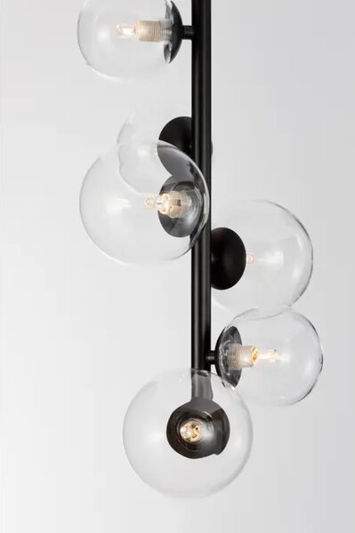 ODILLIA VISILICA 6×G9/230V fi28 CRNO/TRANSPARENTNA NL9009251