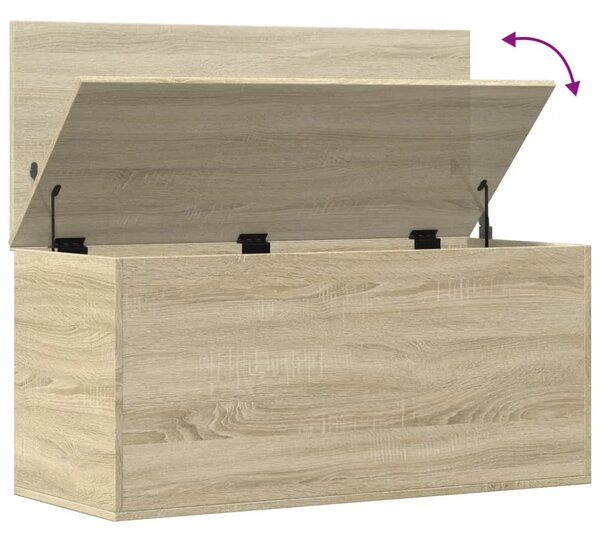 Kutija za pohranu boja hrasta 100x42x46cm od konstruiranog drva - sonoma hrast 100 x 42 x 46 cm 1 Sonoma hrast