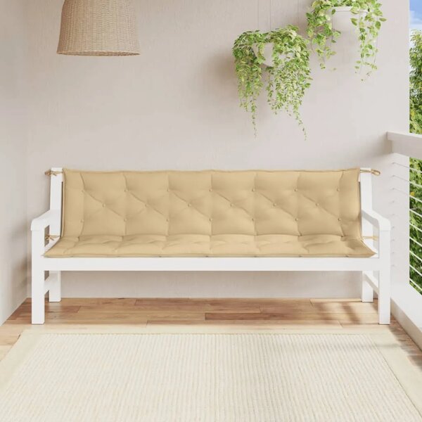 Jastuci za vrtnu klupu 2 kom bež 200x50x7 cm tkanine - prošarana bež 200 x 50 x 7 cm 1 Prošarana bež