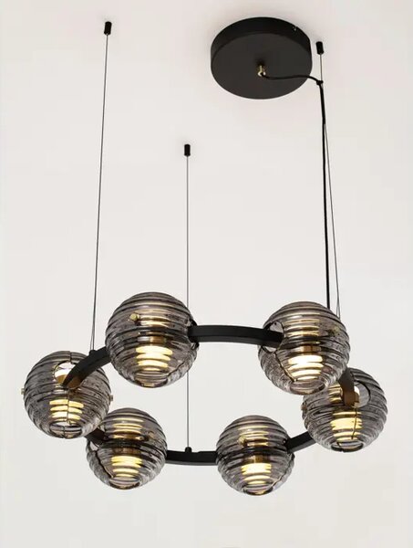 LAS VISILICA LED/3000K/60W/6087Lm/CRNA & ZLATNA & SIVA NL9009135