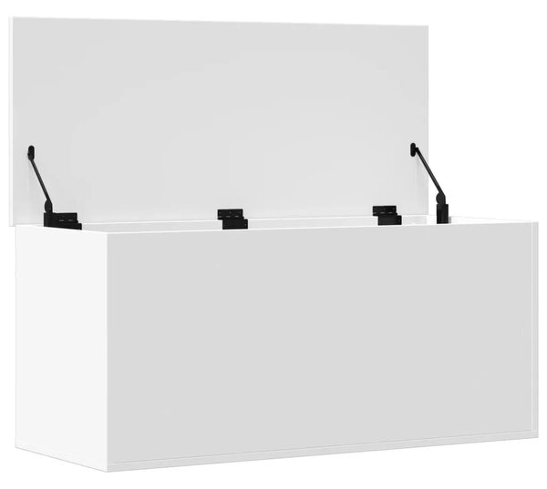 Kutija za pohranu bijela 100x42x46 cm od konstruiranog drva - Bijela 100 x 42 x 46 cm 1 Bijela