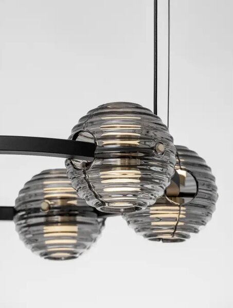 LAS VISILICA LED/3000K/60W/6087Lm/CRNA & ZLATNA & SIVA NL9009135