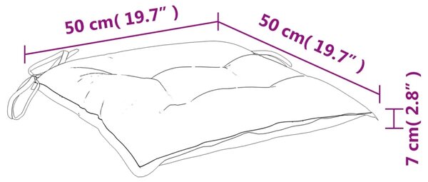 Jastuci za stolice 2 kom antracit 50x50x7 cm od tkanine Oxford - Antracit 50 x 50 x 7 cm 2 Antracit