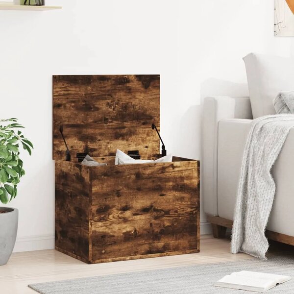 Kutija za pohranu boja hrasta 60x42x46 cm konstruirano drvo - Dimljeni hrast 60 x 42 x 46 cm 1 Dimljeni hrast