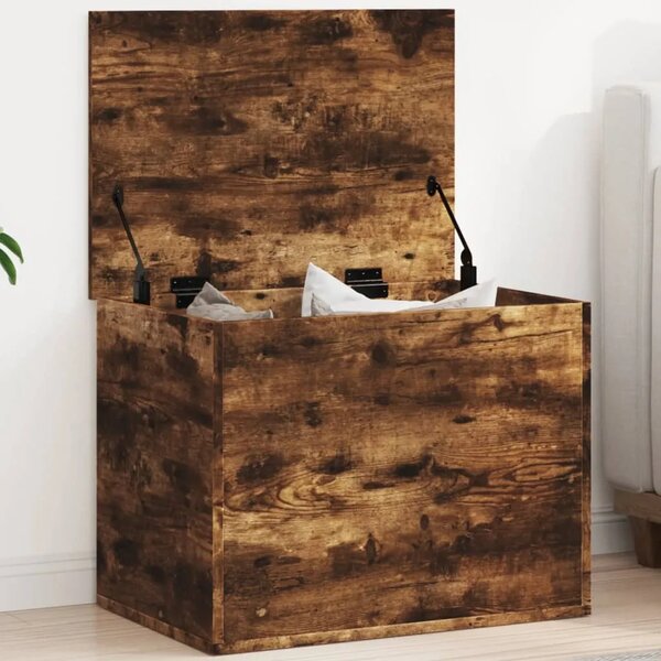 Kutija za pohranu boja hrasta 60x42x46 cm konstruirano drvo - Dimljeni hrast 60 x 42 x 46 cm 1 Dimljeni hrast