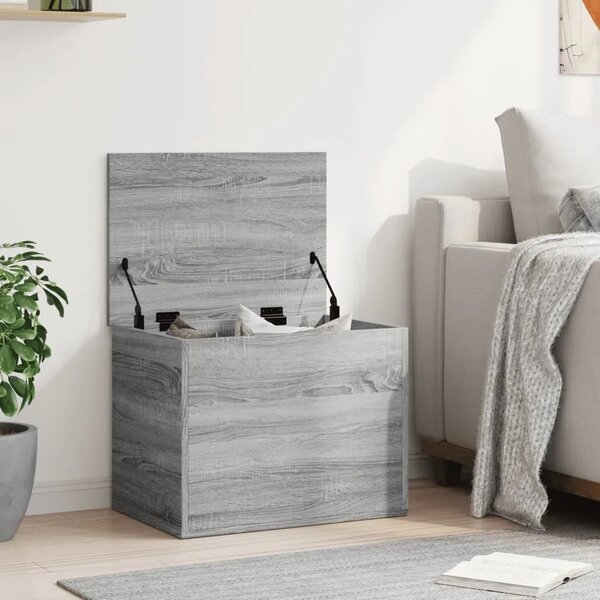 Kutija za pohranu boja hrasta 60x42x46 cm od konstruiranog drva - Sivi hrast sonoma 60 x 42 x 46 cm 1 Sivi hrast sonoma