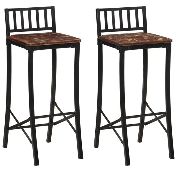 Barske stolice 2 kom od masivnog obnovljenog drva - 2 solid wood reclaimed 2 solid wood reclaimed