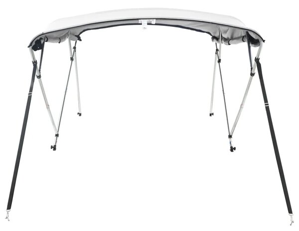 Tenda bimini s 4 luka i bočnim stijenkama 243x(200-213)x137 cm - Bijela 243 x (200-213) x 137 cm 1 bez mrežice