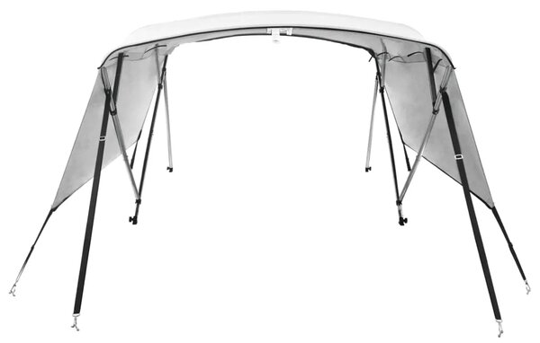 Tenda bimini s 4 luka i bočnim stijenkama 243x(200-213)x137 cm - Bijela 243 x (200-213) x 137 cm 1 bez mrežice
