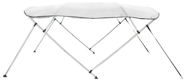 Tenda bimini s 4 luka i bočnim stijenkama 243x(200-213)x137 cm - Bijela 243 x (200-213) x 137 cm 1 bez mrežice