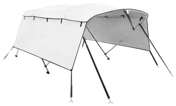 Tenda bimini s 4 luka i bočnim stijenkama 243x(200-213)x137 cm - Bijela 243 x (200-213) x 137 cm 1 bez mrežice