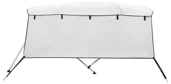 Tenda bimini s 4 luka i bočnim stijenkama 243x(200-213)x137 cm - Bijela 243 x (200-213) x 137 cm 1 bez mrežice