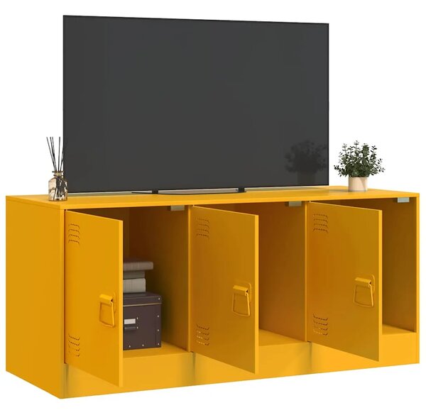 TV ormarić boja senfa 99 x 39 x 44 cm čelični - žuta boja senfa 1 Žuta boja senfa