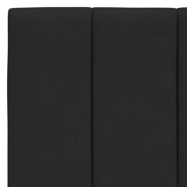 Krevet s madracem Hanko crni 100x200 cm baršunasti - Crna 100 x 200 cm Crna 100 x 200 cm