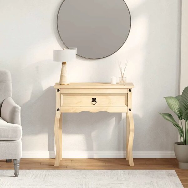 Konzolni stol Corona 73 x 35 x 73 cm od masivne borovine - Smeđa 1 Smeđa