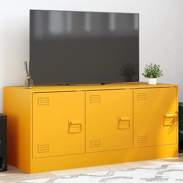 TV ormarić boja senfa 99 x 39 x 44 cm čelični - žuta boja senfa 1 Žuta boja senfa