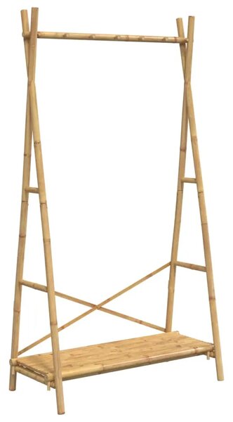 Stalak za odjeću s policom 102 x 50 x 190 cm od bambusa