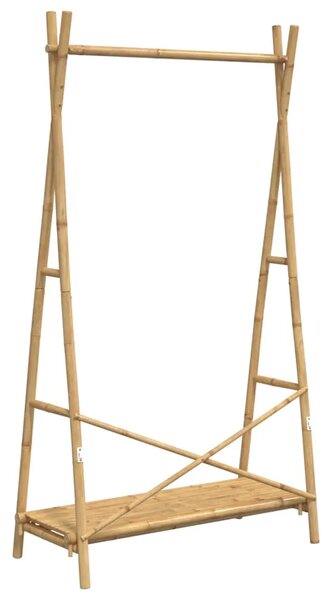 Stalak za odjeću s policom 102 x 50 x 190 cm od bambusa