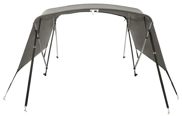 Tenda bimini s 4 luka i bočnim stijenkama 243x(170-182)x137 cm - antracit siva 243 x (170-182) x 137 cm 1 bez mrežice