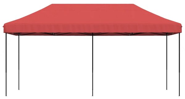 Sklopivi prigodni šator za svadbe - šator za zabave bordo 580x292x315 cm - Tamno crvena 1 Bez bočnog zida Ne