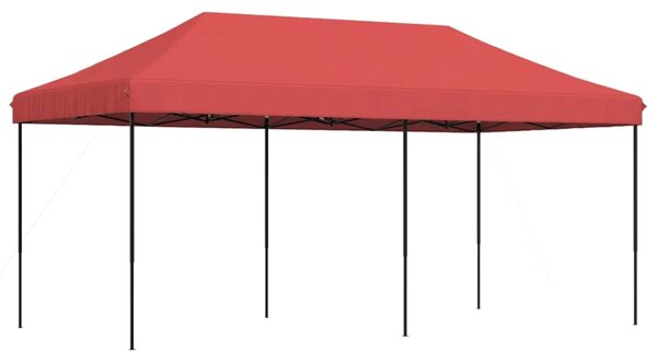 Sklopivi prigodni šator za svadbe - šator za zabave bordo 580x292x315 cm - Tamno crvena 1 Bez bočnog zida Ne